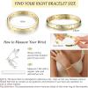 imageORAZIO Gold Bangles for Women  14K Gold Plated Cuff Bangle Bracelets Wide Chunky Gold Bracelet Waterdrop Open Wrist Cuff Bracelet Stretchable Thick Gold Bangles Irregular Twisted Womens Bangles BraceletsCZ Cuff