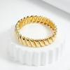 imageORAZIO Gold Bangles for Women  14K Gold Plated Cuff Bangle Bracelets Wide Chunky Gold Bracelet Waterdrop Open Wrist Cuff Bracelet Stretchable Thick Gold Bangles Irregular Twisted Womens Bangles BraceletsStretchable Twist Cuff