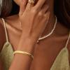 imageORAZIO Gold Bangles for Women  14K Gold Plated Cuff Bangle Bracelets Wide Chunky Gold Bracelet Waterdrop Open Wrist Cuff Bracelet Stretchable Thick Gold Bangles Irregular Twisted Womens Bangles BraceletsThin Cuff