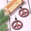 imageORAZIO Hippie Costume Set for Women Peace Sign Necklace Peace Sign Earring Flower Crown Headband 60s 70s Party Accessories Jewelry SetColor 1