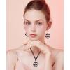 imageORAZIO Hippie Costume Set for Women Peace Sign Necklace Peace Sign Earring Flower Crown Headband 60s 70s Party Accessories Jewelry SetColor 2