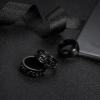 imageORAZIO Mens Rings 3Pcs Silver Rings for Men Women Stainless Steel Plain Band Ring Cuban Link Chain Rings Spinner Ring Mens Promise Wedding Rings SetSize 614BBlackTone