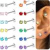 imageORAZIO Push In Stud EarringSurgical Steel Flat Back Earrings for Women 20G Threadless Earring Gold Silver Flat Back Earrings Push InHypoallergenic CZ Cartilage Helix Tragus Conch Labret Earrings SetSilver Tone