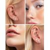 imageORAZIO Push in Stud Earrings20G Flat Back EarringsHypoallergenic Threadless Stud MultiPack14K Gold Plated 316L Surgical Steel Earring SetsPushin Cartilage Helix Tragus Nose Piercing Jewelry for WomenSilver Tone
