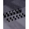 imageORAZIO Square CZ Stud Earrings for Men Women Stainless Steel Princess Cut Cubic Zirconia Earring Studs 3MM8MMBlack