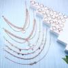imageORAZIO Toe Rings and Ankle Bracelets for Women Silver Rose Gold Plated Anklet Toe Rings Cute Layered Anklets Open Tail Rings Adjustable Beach Foot Jewelry for SummerRose Gold