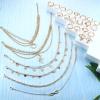 imageORAZIO Toe Rings and Ankle Bracelets for Women Silver Rose Gold Plated Anklet Toe Rings Cute Layered Anklets Open Tail Rings Adjustable Beach Foot Jewelry for SummerGold Tone