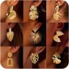 imageORAZIO 9 Pairs Clip on Earrings Gold Statement Earrings for Women Exaggerated Trapezoid Dangle Clip on Earrings Gold Geometric Leaf Round Retro Drop Clip Earrings Unpierced EarsGold Tone