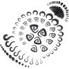 imageORAZIO 93 Pcs Ear Gauges Stretching Kit 14G00G Ear Gauges Expander Set Acrylic Spiral Tapers and Plugs Gauges for Ears Silicone Snail Tunnels Horseshoes Body Piercing Jewelry SetBlack