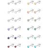 imageORAZIO CZ Stud Earrings for Women Men Stainless Steel Cubic Zirconia Screwback Earrings SetA3MM CZ