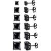 imageORAZIO Square CZ Stud Earrings for Men Women Stainless Steel Princess Cut Cubic Zirconia Earring Studs 3MM8MMBlack