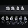 imageORAZIO 5 Pairs Flat Back Stud Earrings 20G18G Surgical Steel Cubic Zirconia Stud Earrings with Screw Backs for Women Square Teardrop Halo Earrings Studs Cartilage Ear Stud Piercing Flat Back Earrings GoldSilver ToneSilver Tone