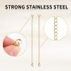 imageORAZIO 510Pcs Stainless Steel Necklace Bracelet Extender Chain Set2quot 3quot 4quot 5quot 6quotGold tone