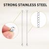 imageORAZIO 510Pcs Stainless Steel Necklace Bracelet Extender Chain Set2quot 3quot 4quot 5quot 6quotSilver tone