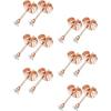 imageORAZIO 6 Pairs Tiny 2mm Stainless Steel Stud Earrings For Mens Womens CZ Round Ball Cartilage Earrings SetRose Gold