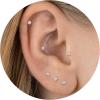 imageORAZIO 6 Pairs Tiny 2mm Stainless Steel Stud Earrings For Mens Womens CZ Round Ball Cartilage Earrings SetRose Gold