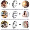 imageORAZIO 6Pcs Fidget Band Rings for Women Men Stainless Steel Spinner Anxiety Ring Moon Star Ring Stress Relieving Wedding Promise Spinning Rings Set