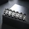imageORAZIO 6Pcs Fidget Band Rings for Women Men Stainless Steel Spinner Anxiety Ring Moon Star Ring Stress Relieving Wedding Promise Spinning Rings Set