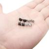 imageORAZIO Black Silver Earrings for MenStainless Steel Cubic Zirconia Earrings 20G Mens Earrings Hypoallergenic CZ Earrings Studs Trendy Square Earring Studs Set 48MM2 Pairs Cubic Zirconia Diameter4mm
