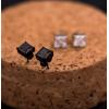 imageORAZIO Black Silver Earrings for MenStainless Steel Cubic Zirconia Earrings 20G Mens Earrings Hypoallergenic CZ Earrings Studs Trendy Square Earring Studs Set 48MM2 Pairs Cubic Zirconia Diameter7mm