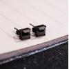 imageORAZIO Black Silver Earrings for MenStainless Steel Cubic Zirconia Earrings 20G Mens Earrings Hypoallergenic CZ Earrings Studs Trendy Square Earring Studs Set 48MM2 Pairs Cubic Zirconia Diameter4mm