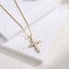 imageORAZIO Cross Necklace for Women 925 Sterling Silver Cross Necklace Tiny CZ SilverGold Cross Necklace Simple Box Chain Cross Pendant Choker NecklaceCubic Zirconia Cross Gold