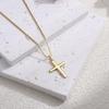 imageORAZIO Cross Necklace for Women 925 Sterling Silver Cross Necklace Tiny CZ SilverGold Cross Necklace Simple Box Chain Cross Pendant Choker NecklaceGold Cross Necklace