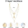 imageORAZIO Cross NecklaceLayered Necklaces for WomenDainty 14K Gold Silver Plated Cross PendantCrucifix Blessed Virgin Mary Pendant NecklaceFaith Religious JewelryA2PCS Gold Tone