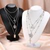 imageORAZIO Cross NecklaceLayered Necklaces for WomenDainty 14K Gold Silver Plated Cross PendantCrucifix Blessed Virgin Mary Pendant NecklaceFaith Religious JewelryB2PCS Silver Tone