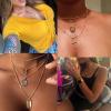imageORAZIO Cross NecklaceLayered Necklaces for WomenDainty 14K Gold Silver Plated Cross PendantCrucifix Blessed Virgin Mary Pendant NecklaceFaith Religious JewelryC2PCS Mixed Color