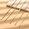 imageORAZIO Gold Layered Necklaces for Women 14k Gold Plated Herringbone Necklace Dainty Snake Paperclip Chain Layering Necklaces Gold Choker Necklace Jewelry SetSnake Chain Layered