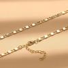 imageORAZIO Gold Layered Necklaces for Women 14k Gold Plated Herringbone Necklace Dainty Snake Paperclip Chain Layering Necklaces Gold Choker Necklace Jewelry SetFigaro Chain Layered