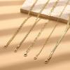 imageORAZIO Gold Layered Necklaces for Women 14k Gold Plated Herringbone Necklace Dainty Snake Paperclip Chain Layering Necklaces Gold Choker Necklace Jewelry SetHerringbone Chain Layered