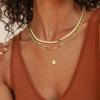 imageORAZIO Gold Layered Necklaces for Women Trendy 14K Gold Initial Necklace Personalized AZ Name Tag Pendant Letter Necklace Paperclip Snake Chain Layering Necklace Set Dainty Gold Jewelry Gifts14K GoldS