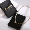 imageORAZIO Gold Necklaces for WomenLayered Gold Necklaces Non Tarnish14K Gold Plated Dainty Gold Necklace StackCuban Link Paperclip Chain Toggle Clasp Necklace Fashion Waterproof Gold Jewelry for Women1PcsToggle