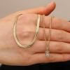 imageORAZIO Gold Necklaces for WomenLayered Gold Necklaces Non Tarnish14K Gold Plated Dainty Gold Necklace StackCuban Link Paperclip Chain Toggle Clasp Necklace Fashion Waterproof Gold Jewelry for Women2PcsHerringbone  Square CZ