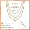 imageORAZIO Gold Necklaces for WomenLayered Gold Necklaces Non Tarnish14K Gold Plated Dainty Gold Necklace StackCuban Link Paperclip Chain Toggle Clasp Necklace Fashion Waterproof Gold Jewelry for Women3PcsHerringbone  Tennis  Twist