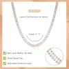 imageORAZIO Gold Necklaces for WomenLayered Gold Necklaces Non Tarnish14K Gold Plated Dainty Gold Necklace StackCuban Link Paperclip Chain Toggle Clasp Necklace Fashion Waterproof Gold Jewelry for Women1PcsTennis