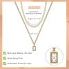 imageORAZIO Gold Necklaces for WomenLayered Gold Necklaces Non Tarnish14K Gold Plated Dainty Gold Necklace StackCuban Link Paperclip Chain Toggle Clasp Necklace Fashion Waterproof Gold Jewelry for Women2PcsHerringbone  Square CZ