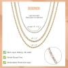 imageORAZIO Gold Necklaces for WomenLayered Gold Necklaces Non Tarnish14K Gold Plated Dainty Gold Necklace StackCuban Link Paperclip Chain Toggle Clasp Necklace Fashion Waterproof Gold Jewelry for Women3PcsCubanlink  Tennis  Twist