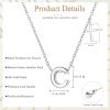 imageORAZIO Initial Necklaces for Women 14K Gold PlatedSilver Initial Necklace Dainty Letter Cross Necklace Tiny AZ Pendant Necklace Trendy Initial Cross Choker Necklace Personalized Mothers Day GiftSilver