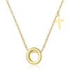 imageORAZIO Initial Necklaces for Women 14K Gold PlatedSilver Initial Necklace Dainty Letter Cross Necklace Tiny AZ Pendant Necklace Trendy Initial Cross Choker Necklace Personalized Mothers Day Gift14K Gold Plated