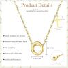 imageORAZIO Initial Necklaces for Women 14K Gold PlatedSilver Initial Necklace Dainty Letter Cross Necklace Tiny AZ Pendant Necklace Trendy Initial Cross Choker Necklace Personalized Mothers Day Gift14K Gold Plated
