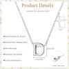 imageORAZIO Initial Necklaces for Women 14K Gold PlatedSilver Initial Necklace Dainty Letter Cross Necklace Tiny AZ Pendant Necklace Trendy Initial Cross Choker Necklace Personalized Mothers Day GiftSilver