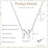 imageORAZIO Initial Necklaces for Women 14K Gold PlatedSilver Initial Necklace Dainty Letter Cross Necklace Tiny AZ Pendant Necklace Trendy Initial Cross Choker Necklace Personalized Mothers Day GiftSilver