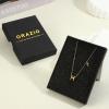 imageORAZIO Initial Necklaces for Women 14K Gold PlatedSilver Initial Necklace Dainty Letter Cross Necklace Tiny AZ Pendant Necklace Trendy Initial Cross Choker Necklace Personalized Mothers Day Gift14K Gold Plated