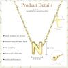 imageORAZIO Initial Necklaces for Women 14K Gold PlatedSilver Initial Necklace Dainty Letter Cross Necklace Tiny AZ Pendant Necklace Trendy Initial Cross Choker Necklace Personalized Mothers Day Gift14K Gold Plated