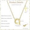 imageORAZIO Initial Necklaces for Women 14K Gold PlatedSilver Initial Necklace Dainty Letter Cross Necklace Tiny AZ Pendant Necklace Trendy Initial Cross Choker Necklace Personalized Mothers Day Gift14K Gold Plated