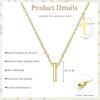 imageORAZIO Initial Necklaces for Women 14K Gold PlatedSilver Initial Necklace Dainty Letter Cross Necklace Tiny AZ Pendant Necklace Trendy Initial Cross Choker Necklace Personalized Mothers Day Gift14K Gold Plated