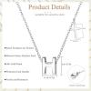 imageORAZIO Initial Necklaces for Women 14K Gold PlatedSilver Initial Necklace Dainty Letter Cross Necklace Tiny AZ Pendant Necklace Trendy Initial Cross Choker Necklace Personalized Mothers Day GiftSilver